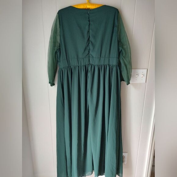 Flycurvy Women's Green Formal Dress Size 3XL - Picture 7 of 8